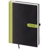 Helma - Bora - týždenný diár 2026, čierno/zelený, A5, 14,5 × 20,5 cm