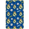Real Madrid FC Fleecová deka Real Madrid, modrá, lopta a znak, 150 × 95 cm