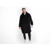 XPOSE® Mikroplyšová mikinová deka - čierna, Mikroplyš