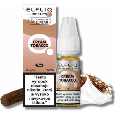 Elf Bar Elfliq Salt Cream Tobacco 10 ml 20 mg