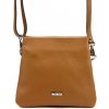 MiaMore Kožená crossbody dámska kabelka s tromi oddielmi camel hnedá