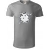 Florbal lopta v triku - Tričko z organickej bavlny - XL ( Starostrieborná )