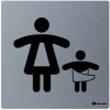 MERIDA Piktogram z nerez ocele STELLA mat-WC matky s deťmi GSM009