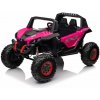 JOKO Elektrické autíčko Buggy UTV-MX 2000N 4x75W s LED Svetlom nad Sedadlom, Dvojmiestne kožené sedadlo, penové kolesá, nosnosť 50 kg, ružové