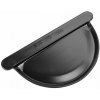 KJG Čelo žľabové polkruhové 200 mm šírka žľabu 80 mm pozink RAL 9005 Čierna
