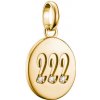 THOMAS SABO CONNECT prívesok charm Angel number 222 with stones gold-plated CC1249-414-14