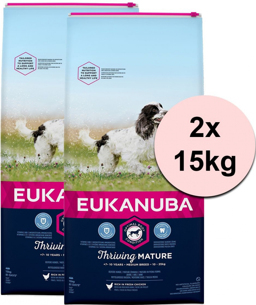 Eukanuba MATURE & SENIOR 7+ Medium Breed 2 x 15 kg