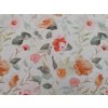 Dekoračné látka KVETY oranžové šírka 140 cm