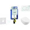 GEBERIT - Kombifix Modul na závesné WC s tlačidlom Sigma01, alpská biela + Villeroy Boch - WC a doska, DirectFlush, SoftClose, CeramicPlus 110.302.00.5 NI1
