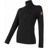 SENSOR MERINO EXTREME dámske tričko dl.rukáv zips čierna Veľkosť: XL