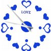 3D Nalepovacie hodiny DIY Clock Love, modré 80-130cm