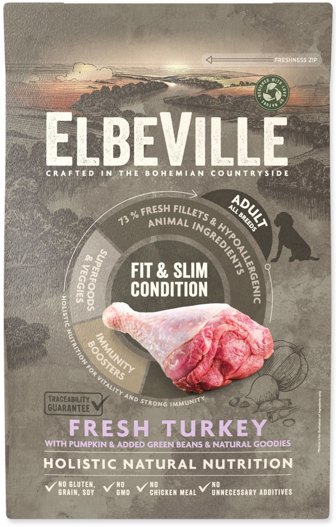 Elbeville Adult All Breeds Fresh Turkey Fit and Slim Condition 4 kg