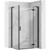 REA/S - Sprchová kabína Hugo Black 90x80 KPL-45222