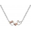 DISNEY Detský náhrdelník Mickey a Minnie Mouse NF00937TRWL-18.SK