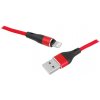 USB kábel - IPHONE 8pin 2m červený.