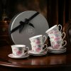Porcelánové šálky na kávu a čaj s tanierikmi TADAR BELLA FEGURO VITTORIA 250 ml 6 ks.