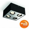 Philips 50494/30/P0 Box LED čierne povrchové bodové svietidlo WGD 4x4,5W=2000lm 2200-2700K