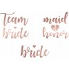 Tetovanie na dievčenský večer Team Bride rose gold