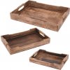 Excellent KO-A44710620 Podnos servírovacia z mangového dreva sada 3 ks