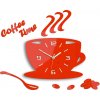 ModernClock Nástenné hodiny Coffee oranžové