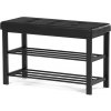 Skrinka na topánky so sedátkom, čierna
