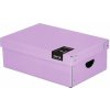 oxybag krabica lamino malá - 35,5 x 24 x 9 cm - PASTELINI Fialová