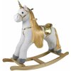 Teddies Kôň hojdací jednorožec bielo-zlatý 8592190511180