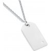 Linda's Jewelry Náhrdelník Dog Tag Zircon chirurgická oceľ INH221 +Darčeková krabička zdarma