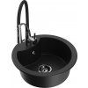 MEXEN/S MEXEN/S - Diego granitový drez 1-miska vrátane batérie Aster, čierna 6512-77-73450-07-B