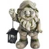 Dekorácia MagicHome Gecco, Trpaslík s lampášikom, keramika, 24x21x36 cm
