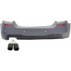 KITT Specials Rear Bumper with Exhaust Muffler Tip Matte Carbon Fiber Inlet 5.8 cm Left Side suitable for BMW 5 Series F10 (2011-up) M-Technik Design