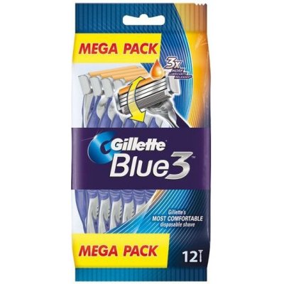 Gillette Blue 3 12 ks (Gill. Blue 3 12ks, jednorázové žiletky)