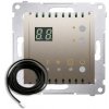 Termostat s displejom s vonkajším senzorom (sondou), zlatá matná
