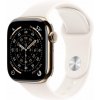 Apple Watch Series 11 Cellular 42 mm Zlatý titán so svetlo červeným športovým remienkom S/M MF8W4WF/A