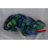 Maňásek na ruku - Velká stvoření - Chameleon - modro-zelený (Large Creatures 45 cm)