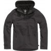 Brandit fleece Pull Over Windbreaker black