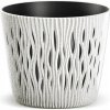 Prosperplast Kvetináč SANDY ROUND ECO WOOD biely 26,2 cm
