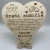 Poďakovanie rodičom so stojanom - Ženích/Nevesta Vyberte si rozmer výrobku:: 32x30