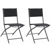Záhradná stolička VidaXL kovová čierna
