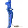 MAXX Hliníková CNC ADVANCED spoušť pro M4/M16 - TYPE E, modrá