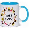 HRNČEK S FOTKOU FAREBNÝ RÁMIK PÁRTY 1 350 ML FOTOPOŠTA Farba: MODRÝ