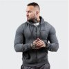 GymBeam Mikina Zipper Hoodie Grey Black - L - šedá