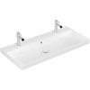 VILLEROY & BOCH Avento umývadlo na skrinku s dvomi otvormi, s prepadom, 1000 x 470 mm, biela alpská, 4156A401
