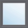 Plastové okno jednokrídlové ARON Basic biele/antracitové 950 x 950 mm DIN pravé