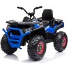 Detská elektrická štvorkolka Megacar XMX607, USB, SD, MP3, bluetooth, EVA kolesá, kožené sedadlo s operadlom, 4x4, 4x45W, 1 x 12V 10Ah, modrá (detská elektrická štvorkolka )
