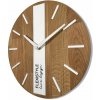 Drevené hodiny DUB klasik 30cm - biele