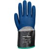 PORTWEST A304 GRIP C13 / Nitrilové rukavice s predĺženou manžetou - modrá/šedá L