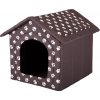 Hobby Dog Búda pre psov | Labky - hnedá Veľkosť: R4 - 60 x 55 cm