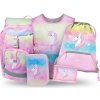 Školský batoh BAAGL Airy Rainbow Unicorn – 5-dielny set