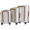 Sada 3 kufrov T-class® 2303, biela, M, L, XL, zámok TSA, 40 l, 60 l, 95 l, 195 l